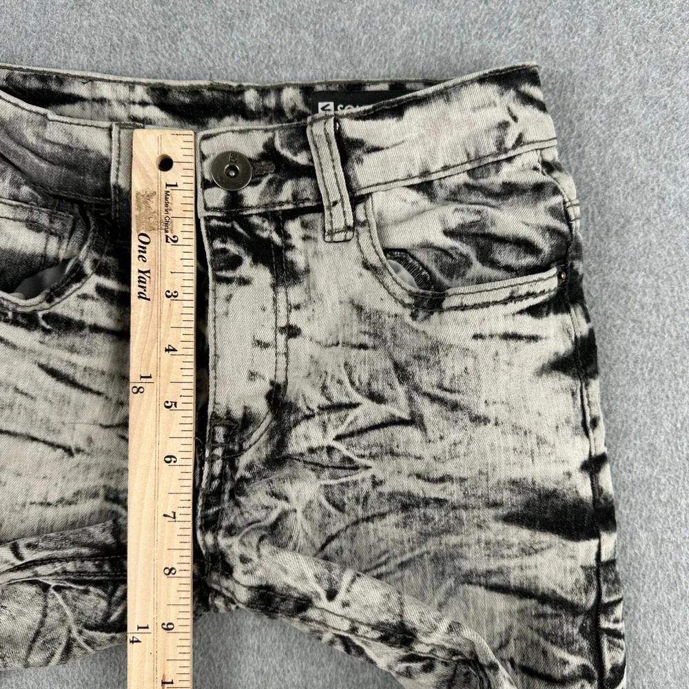 Southpole Jeans Boys Size 8 Black Acid Wash Stretch Slim Fit Denim Pants